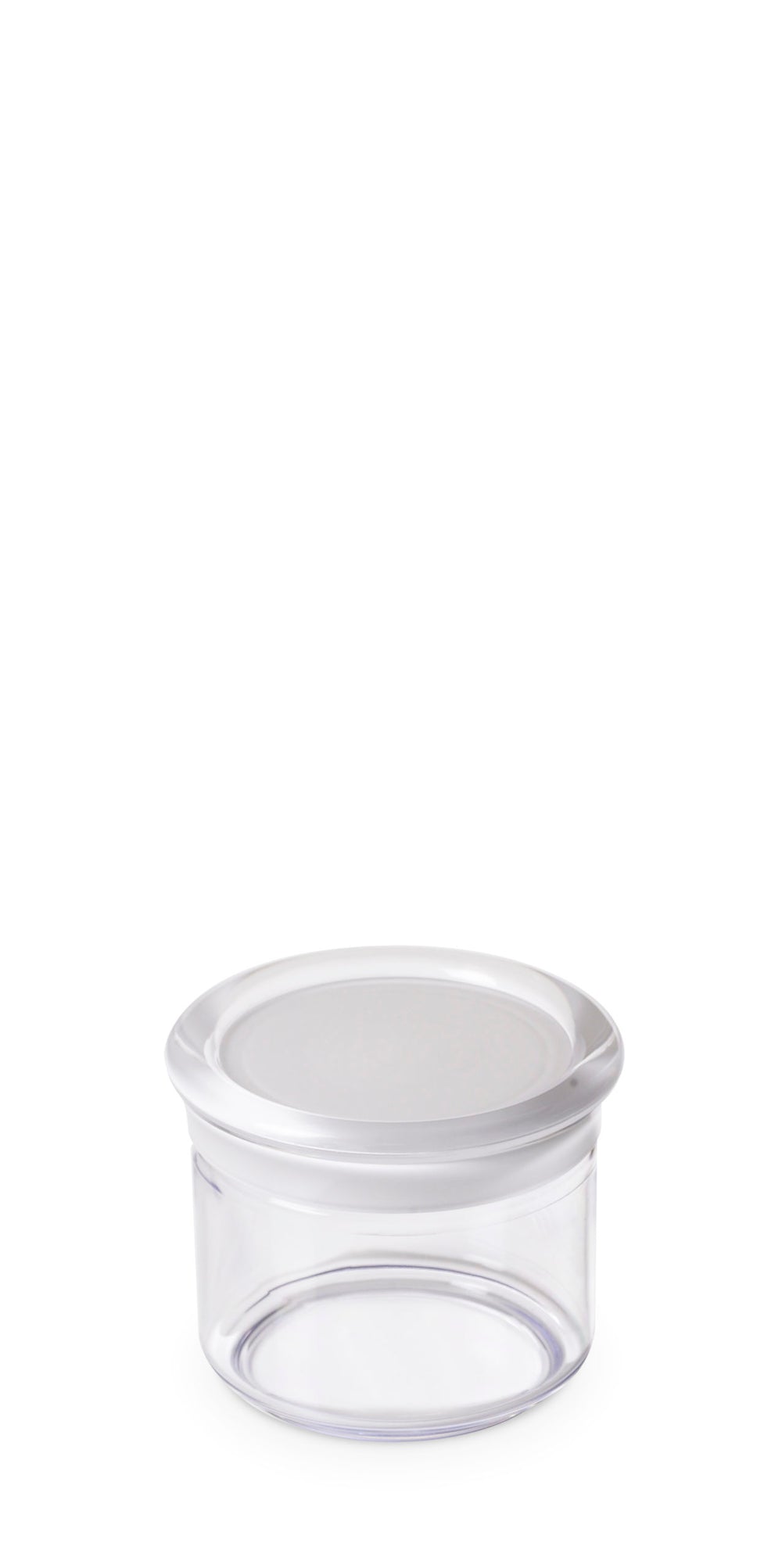 Omada - Trendy, White Acrylic Storage Jar, 4.72 x 3.5", 17 oz