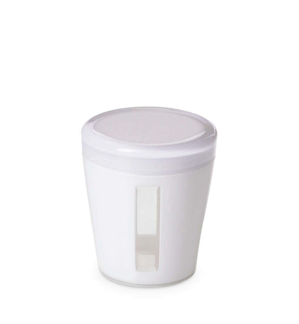 Omada - Oblo, Small White Acrylic Food Strage container, 4.72" x 5.31, 25.36 oz