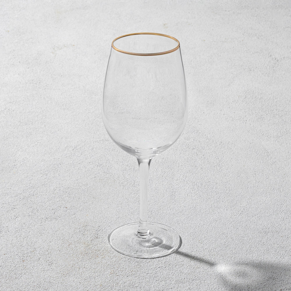 Vikko - Napa, Wine Glass, Gold Rim, 16 oz