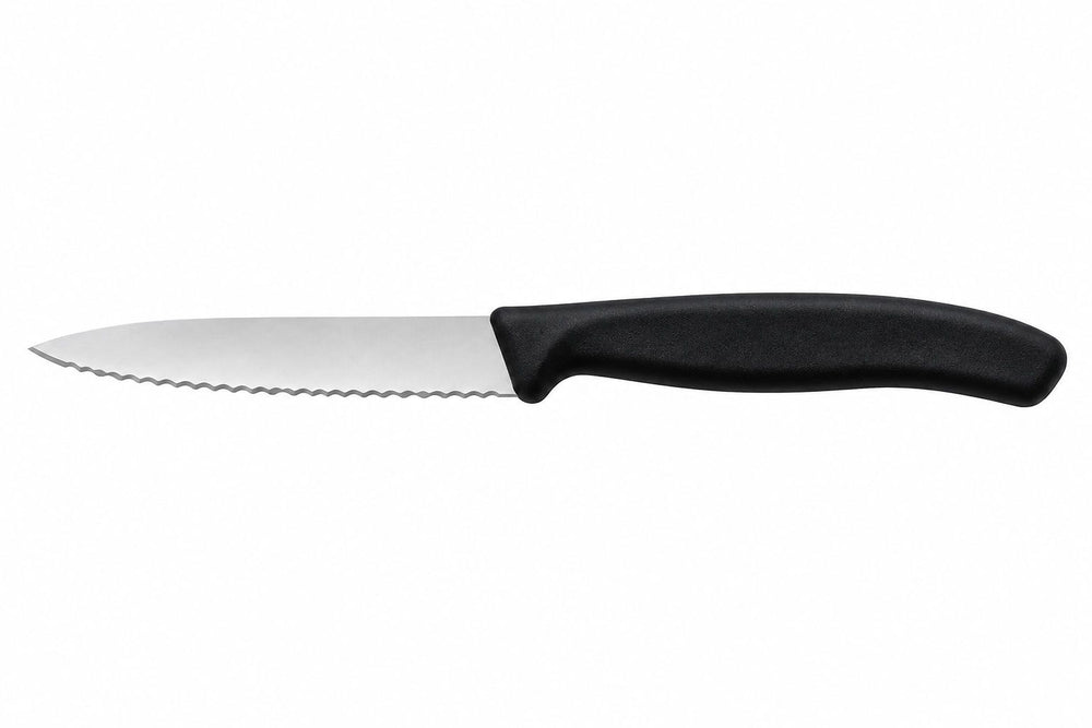 Prestige - Utility Knife, Serrated Tip, Black, 4"