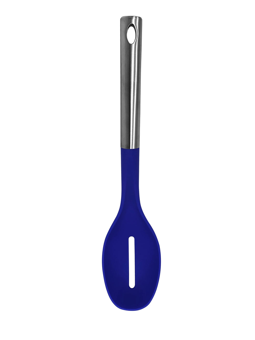 Millvado - Nylon Utensils, Slotted Spoon, SS Handle, Blue, 13.5"
