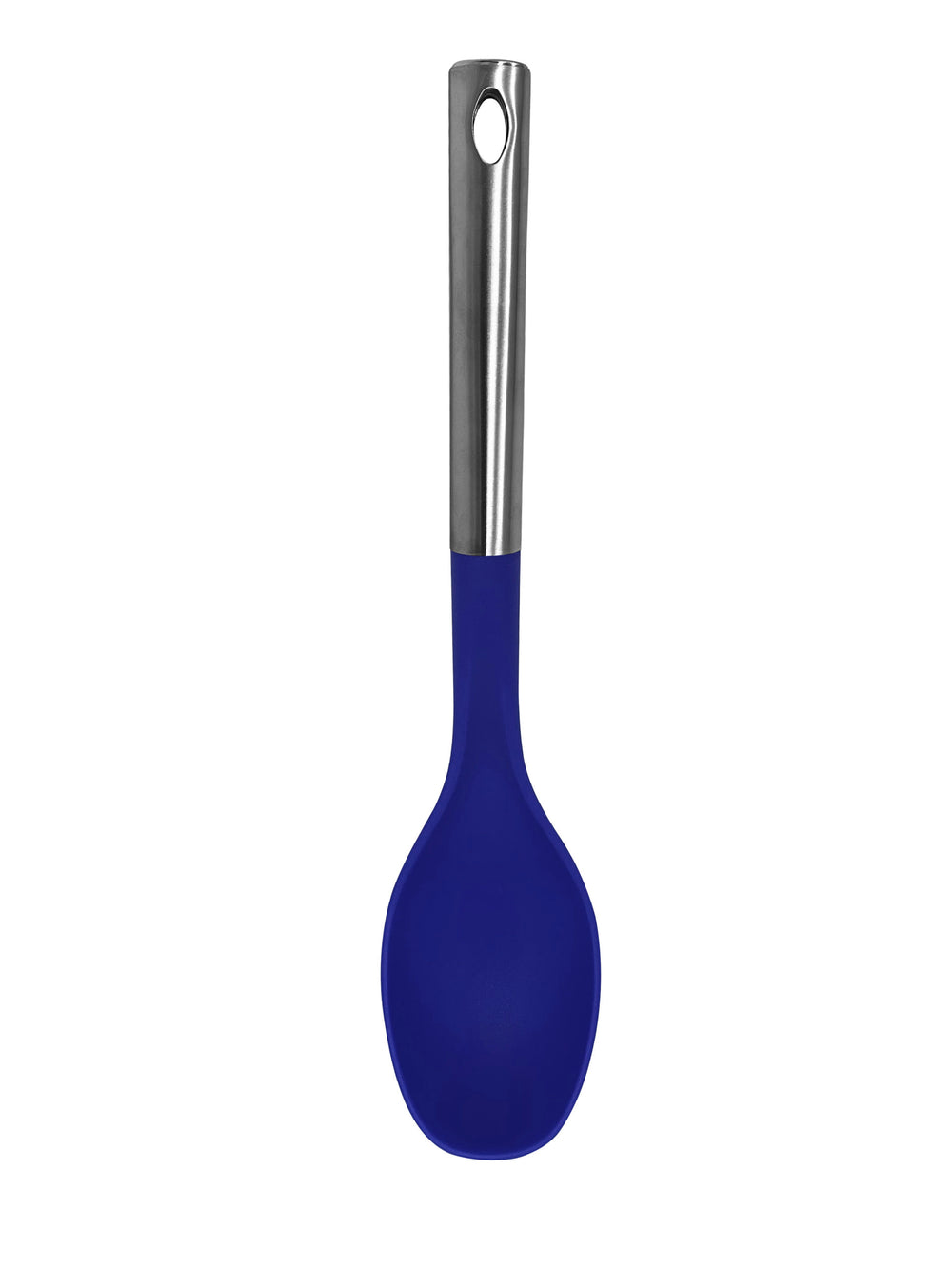 Millvado - Nylon Utensils, Solid Spoon, SS Handle, Blue, 13.5"