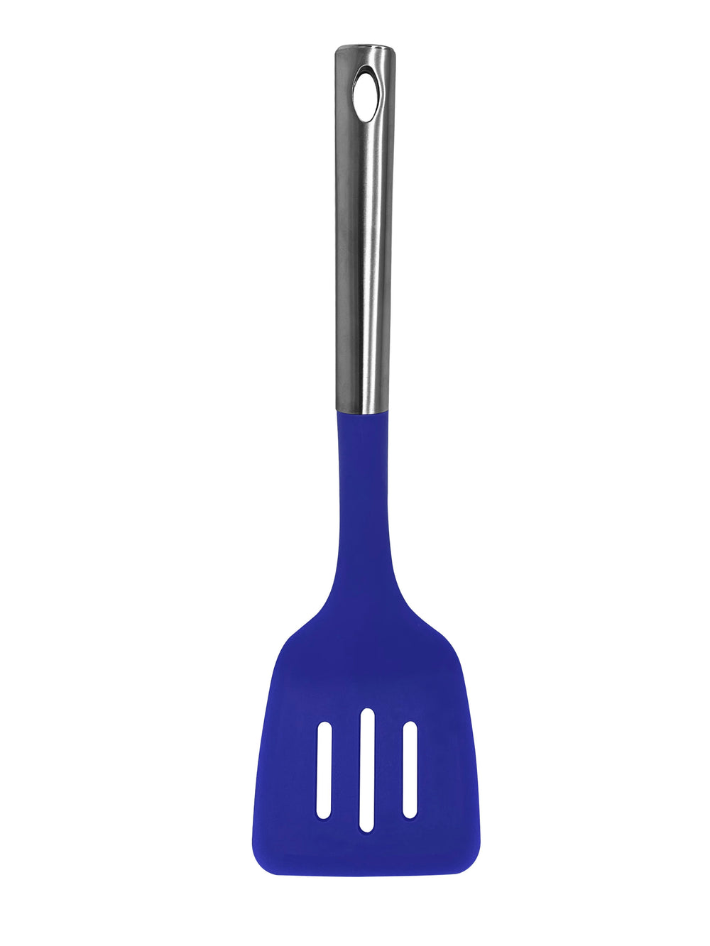 Millvado - Nylon Utensils, Slotted Turner, SS Handle, Blue, 13.5"