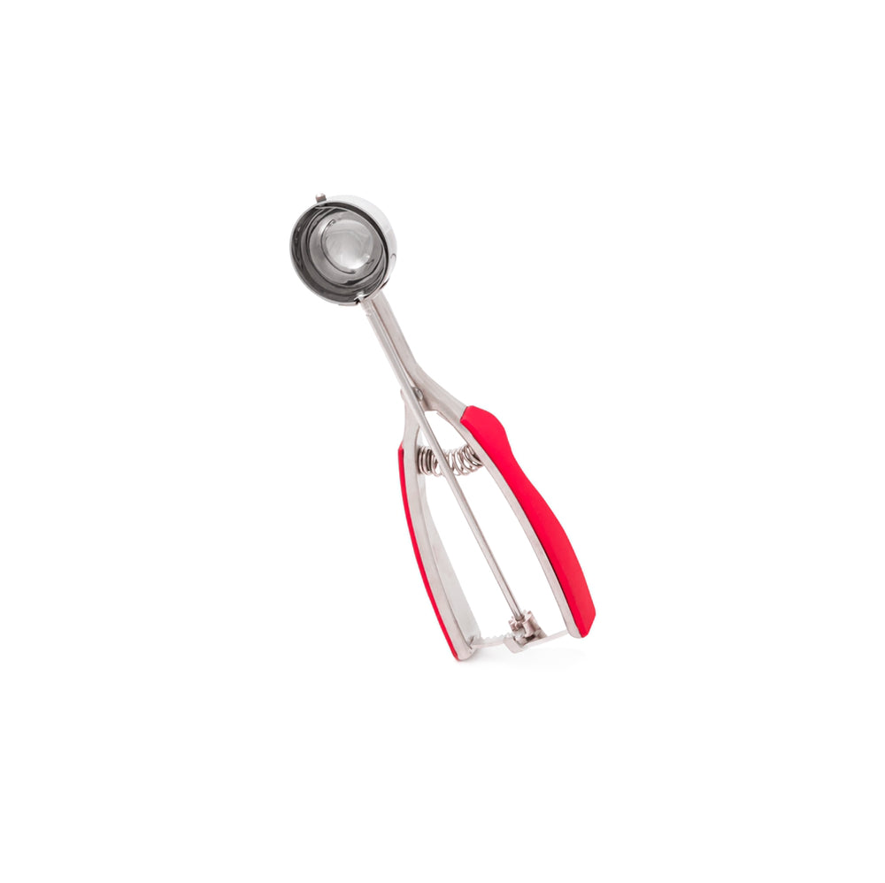 Millvado - Stainless Steel Scooper, Soft Grip Handles, Red, Small, 1.6", 0.78 oz