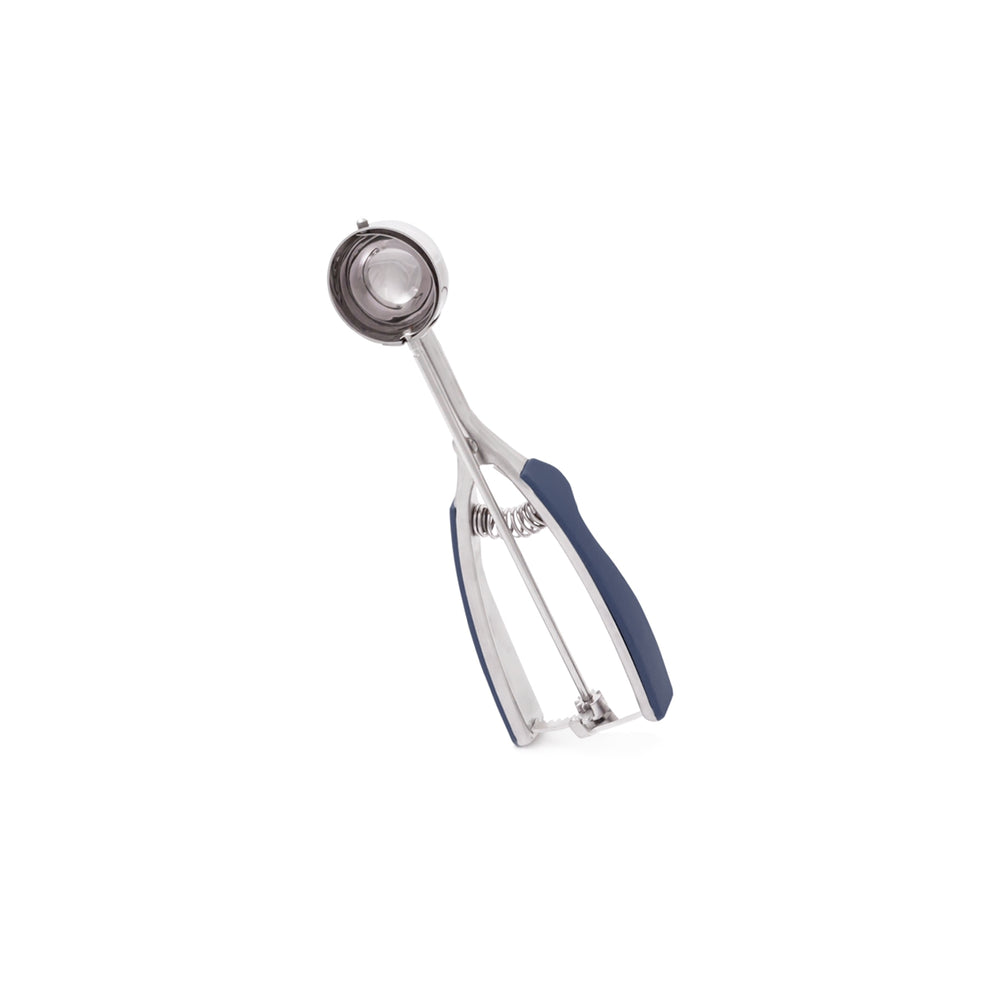 Millvado - Stainless Steel Scooper, Soft Grip Handles, Blue, Small, 1.6", 0.78 oz