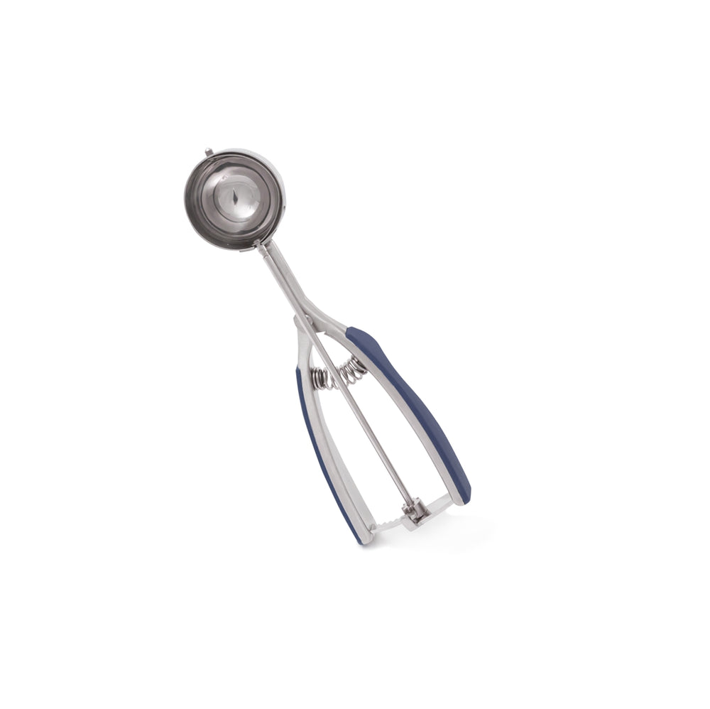 Millvado - Stainless Steel Scooper, Soft Grip Handles, Blue, Medium, 1.9", 1.4 oz