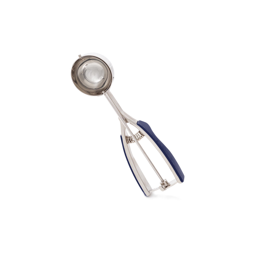 Millvado - Stainless Steel Scooper, Soft Grip Handles, Blue, Large, 2.4", 3 oz