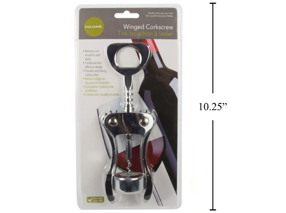 Luciano - Gourmet, Premium Winged Corkscrew, Multifunctional Bottle Opener, SS