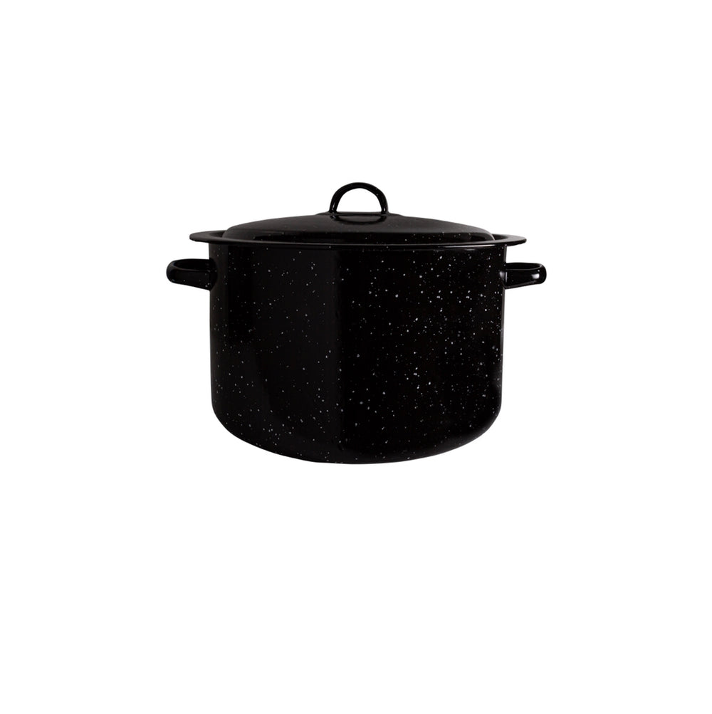 Millvado - Granite, Stock Pot with Lid, Black, 12 qt