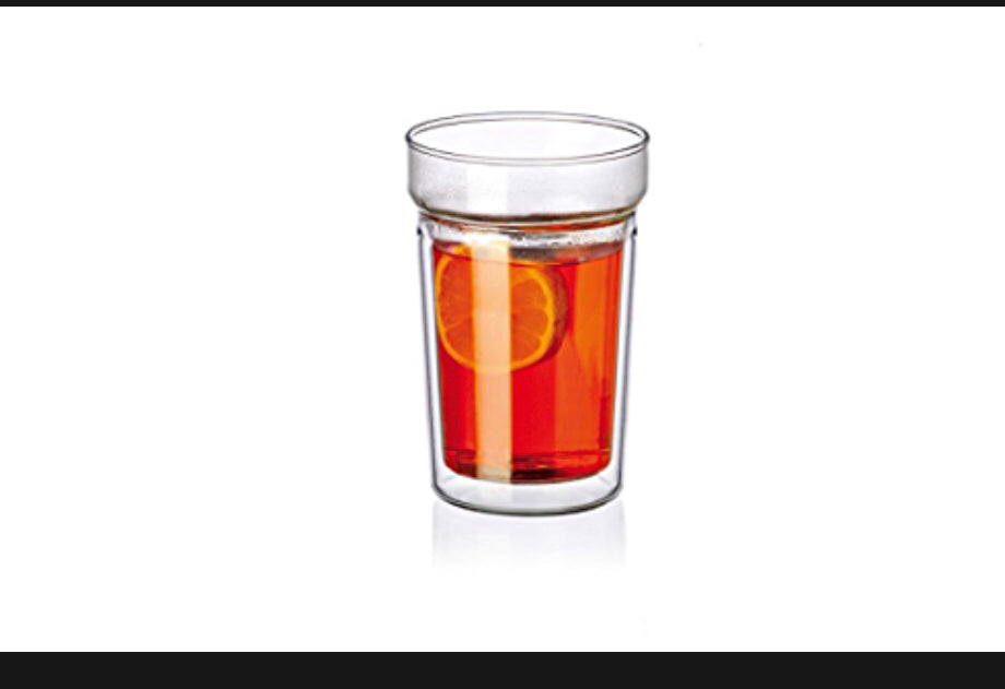Simax - Dual, Double Walled Drinking Glass, 13.5 oz, 2 Pk