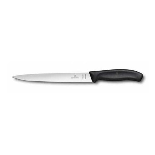 Victorinox - Fibrox, Carving Knife, Straight Semi Flexible Blade, Black, 8"
