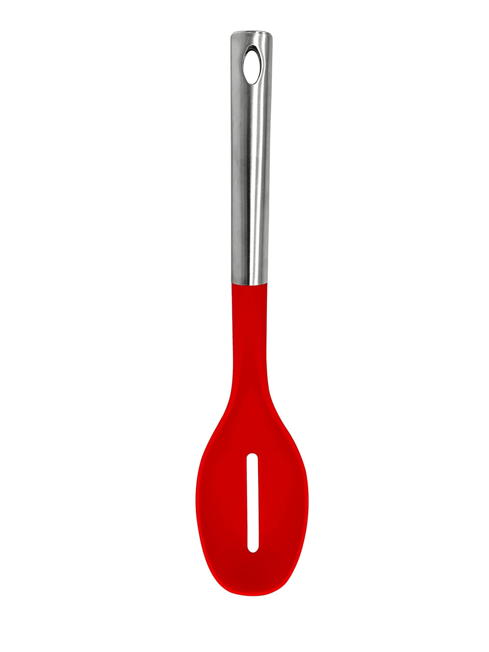 Millvado - Nylon Utensils, Slotted Spoon, SS Handle, Red, 13.5"