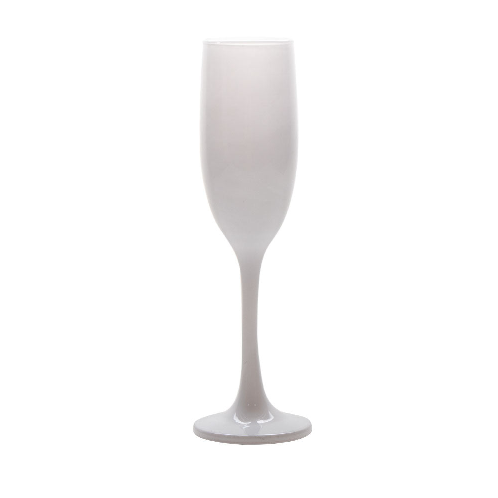 Vikko - Champagne Flute Glass, Matte White, 6 oz