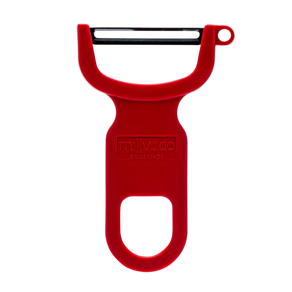 Millvado - Swiss Peeler, Carbon Steel Blade, Red