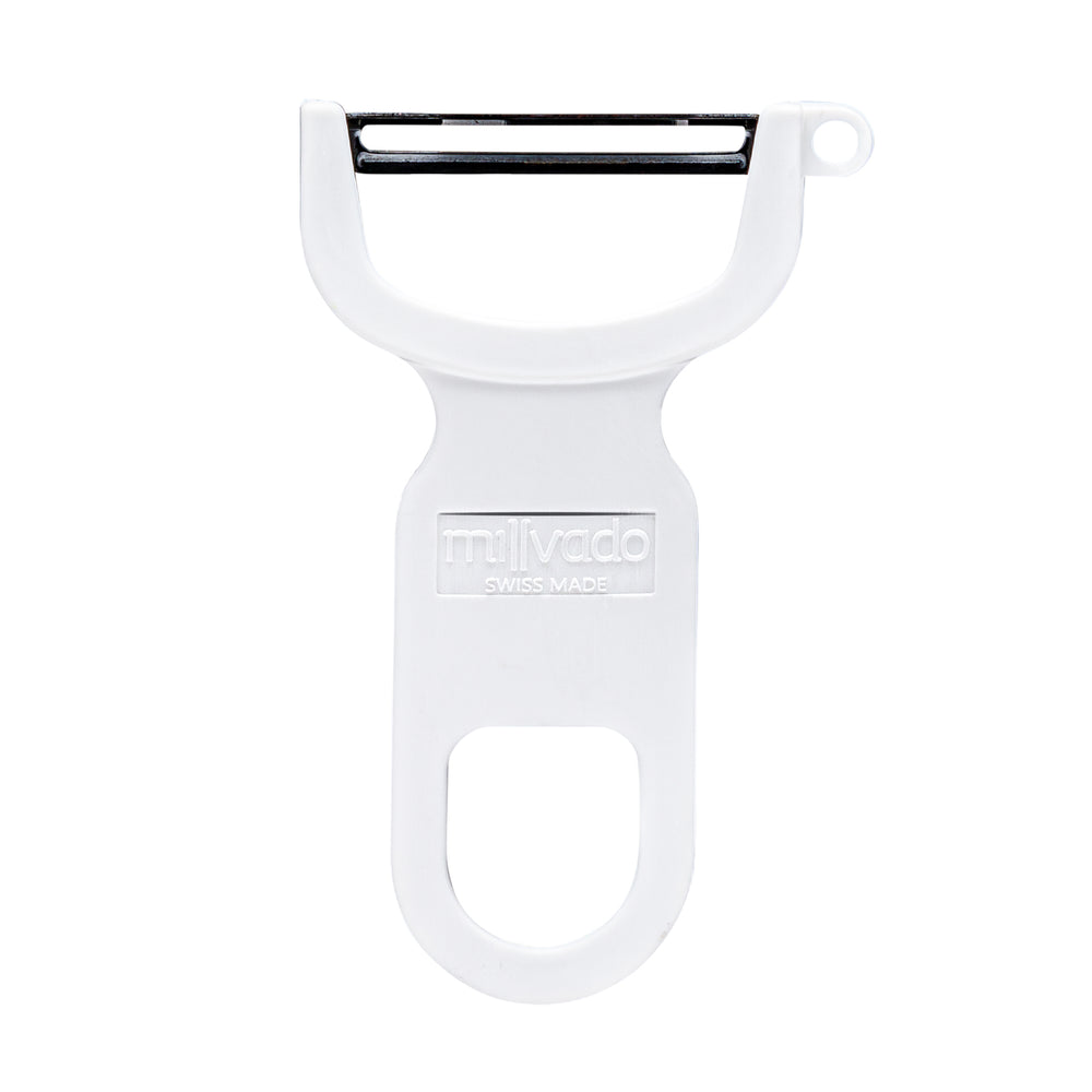 Millvado - Swiss Peeler, Carbon Steel Blade, White