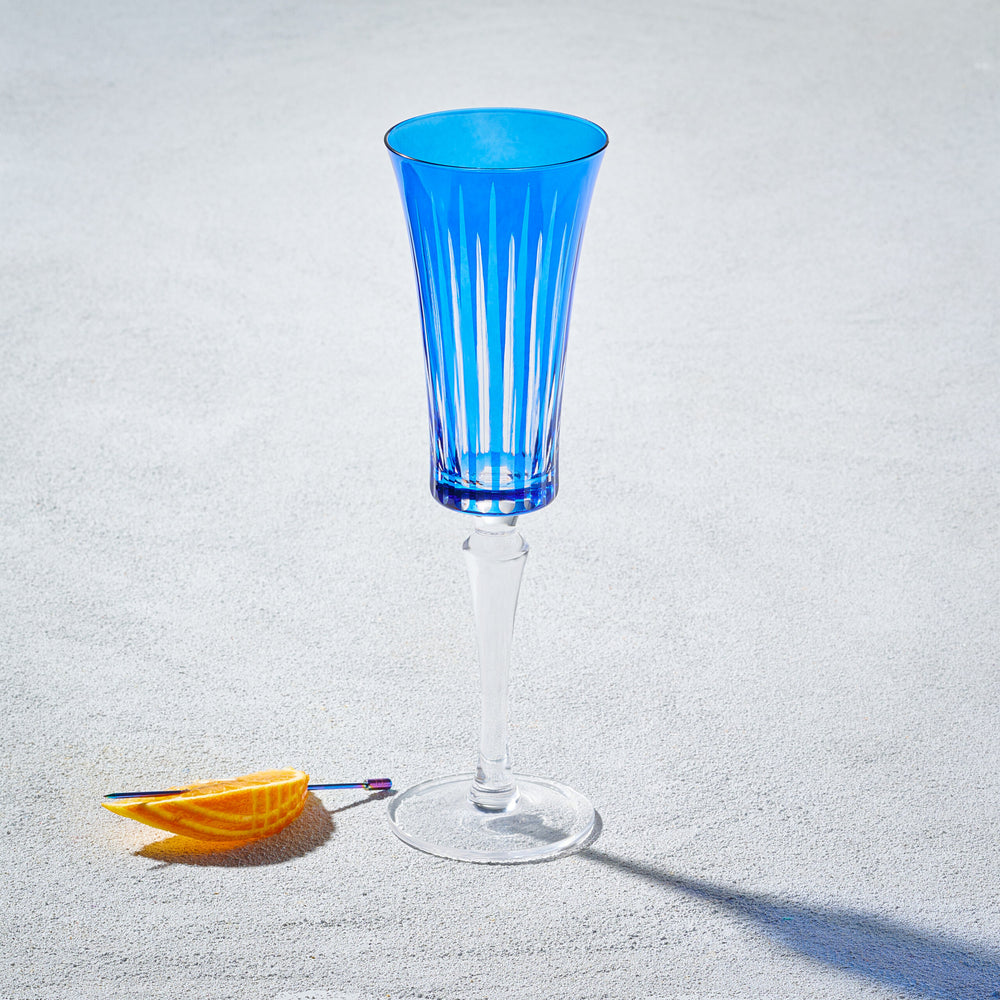 Vikko - Timeless, Champagne Glass, Blue, 6 oz