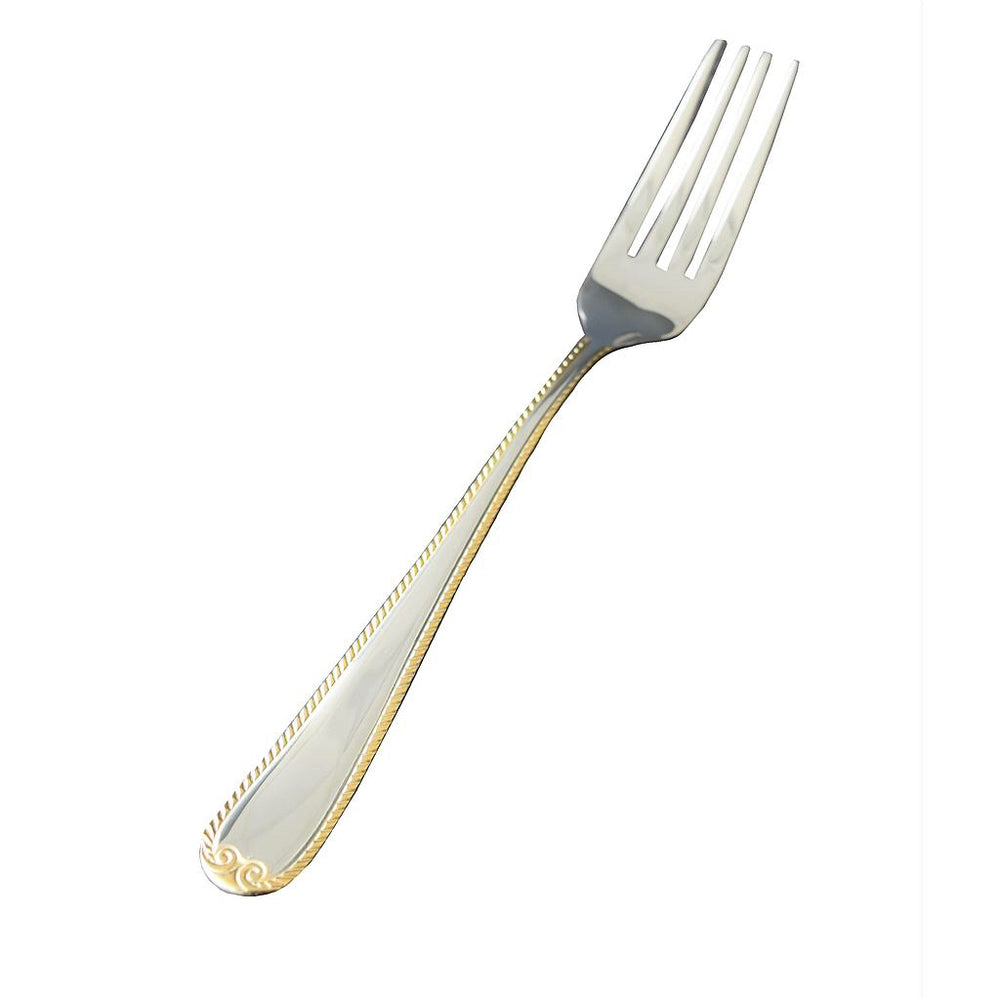Artika - Dinner Fork, Shiny Silver with Gold Accent