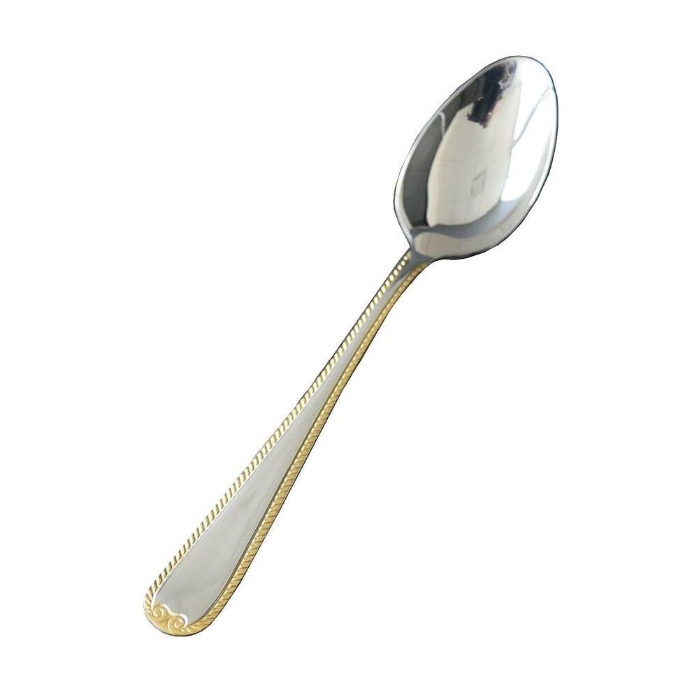 Artika - Soup Spoon, Shiny Silver with Gold Accent