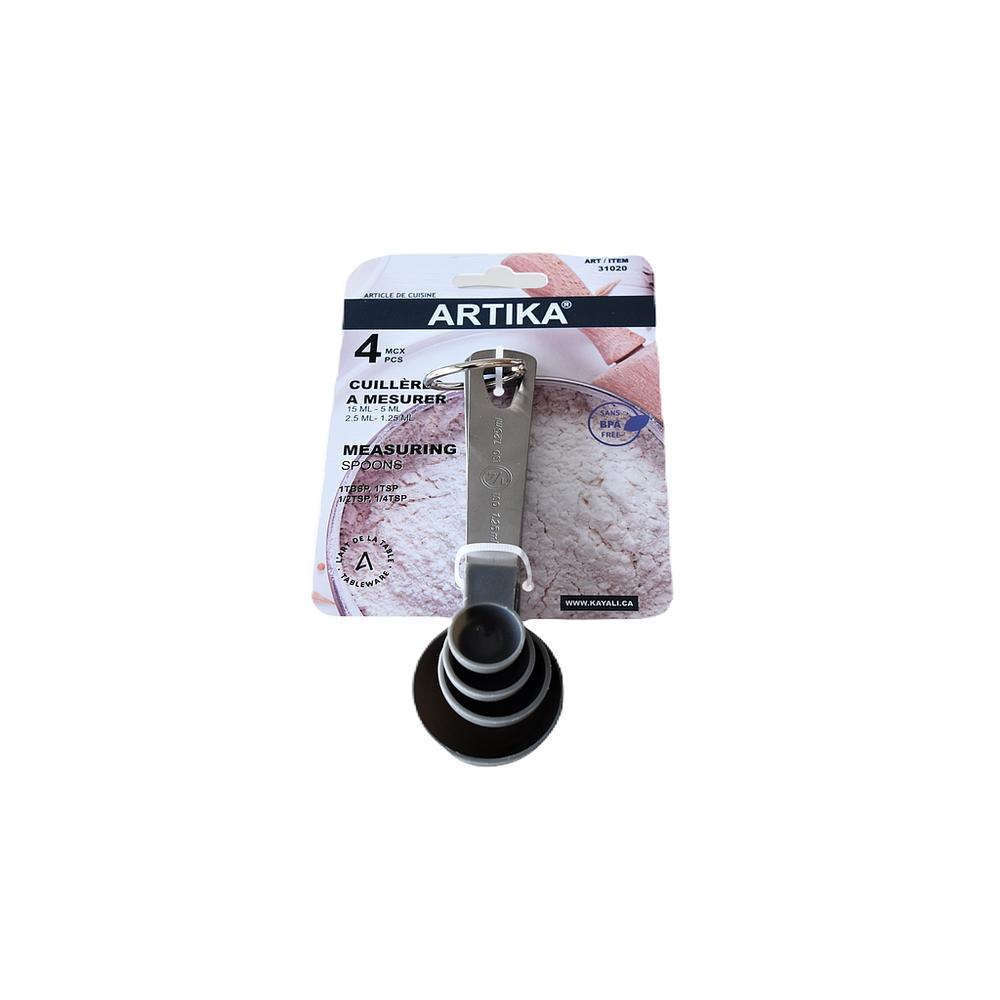 Artika - Measuring Spoons Set, 1/4 t, 1/2 t, 1 t, and 1/2 T, 1 T