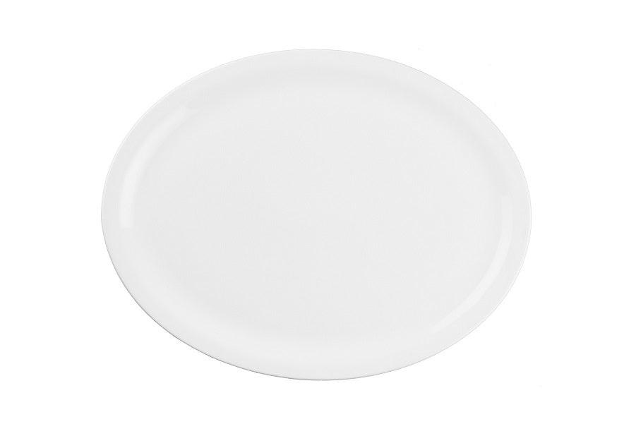 Vitrex - Oval Plate, White, 13"