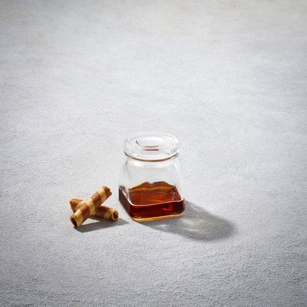 Vikko - Mini Glass Square Jars, 3.5 oz