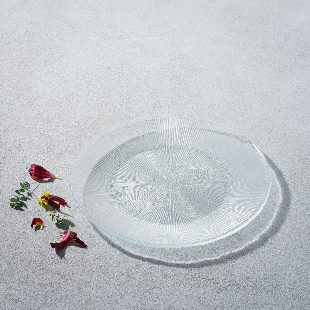 Vikko - River, Glass Dinner Plate, 11"