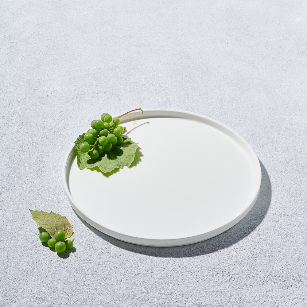 Vikko - Aidan, Stackable Bone China, Round Plate, White, 10.75"
