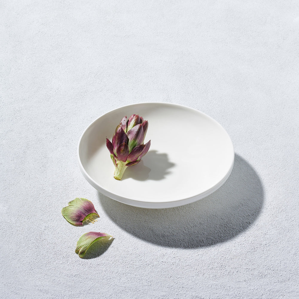Vikko - Aidan, Stackable Bone China, Shallow Bowl, White, 28 oz