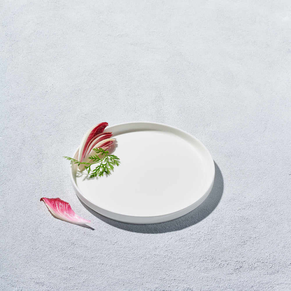 Vikko - Aidan, Stackable Bone China, Round Plate, White, 8"