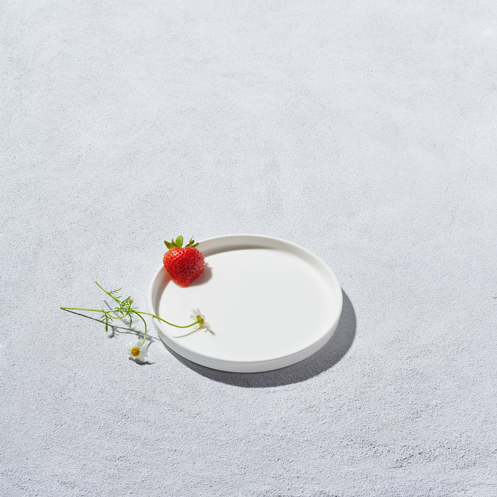 Vikko - Aidan, Stackable Bone China, Round Plate, White, 6.5"