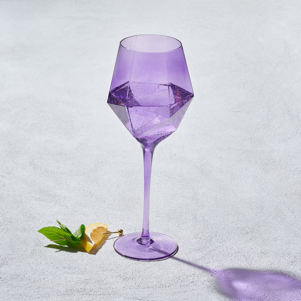 Vikko - Sparkle, Wine Glass, Purple, 22 oz
