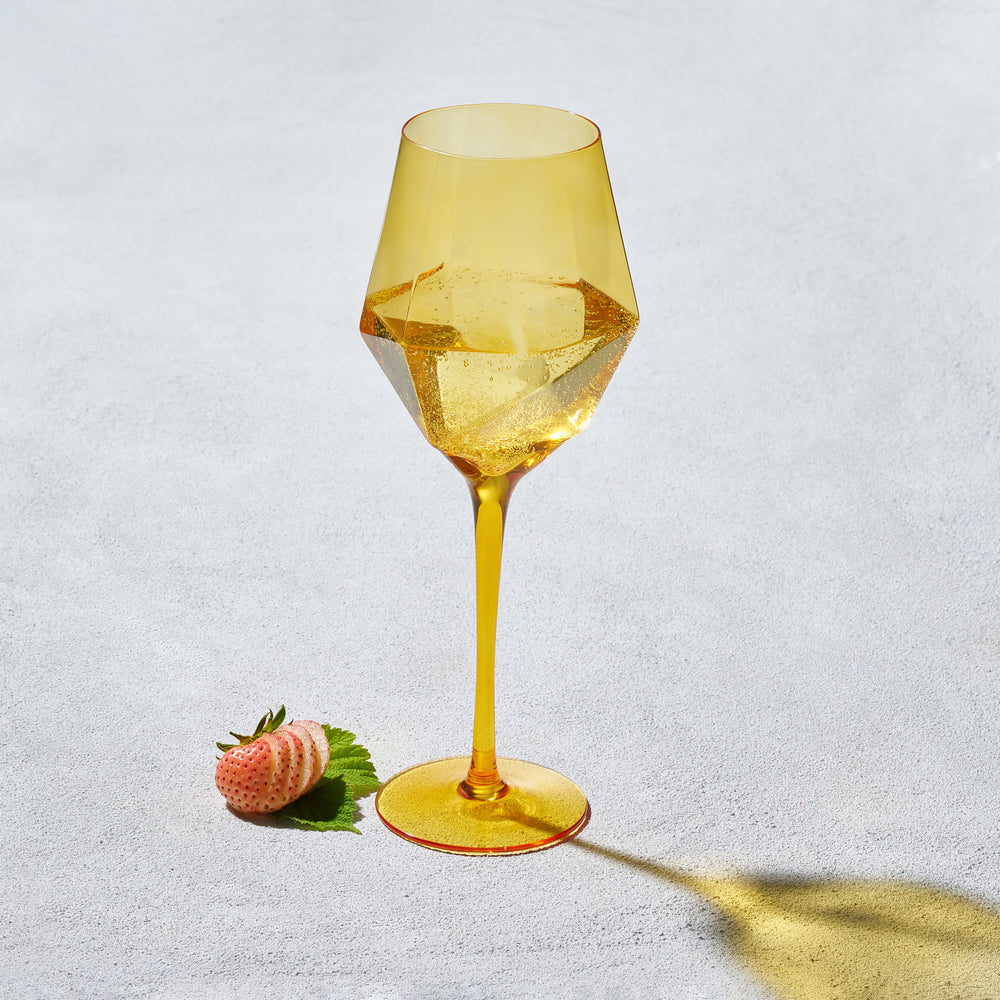 Vikko - Sparkle, Wine Glass, Yellow, 22 oz
