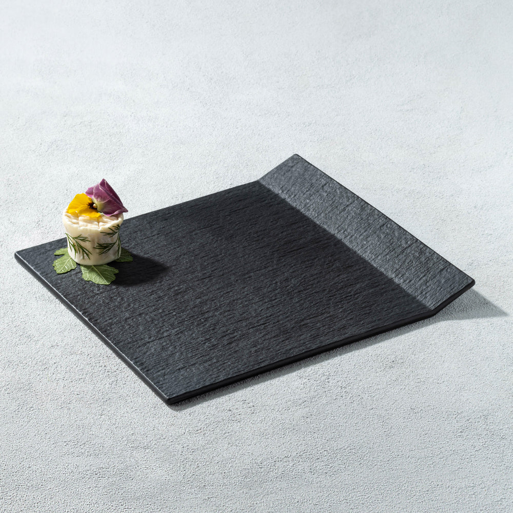 Vikko - Thunder, Lifted Edge, Square Plate, Matte Black, 11.25"