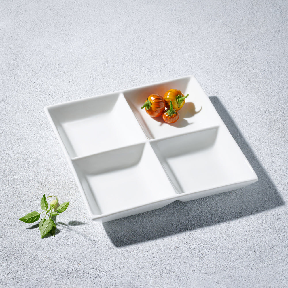 Vikko - Lightning, Square Dip Sectional, White, 10", 8.5 oz Per Compartment