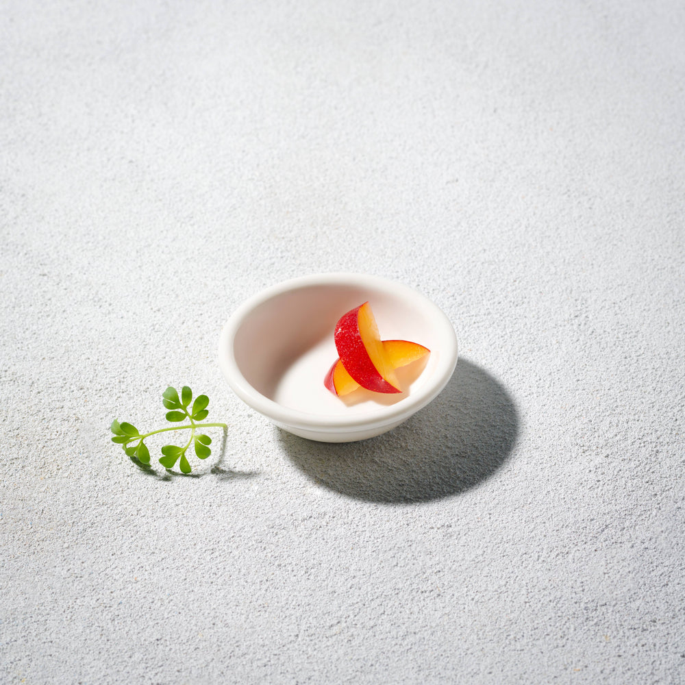 Vikko - Lightning, Round Thick Sauce Dish, White, 2.8"