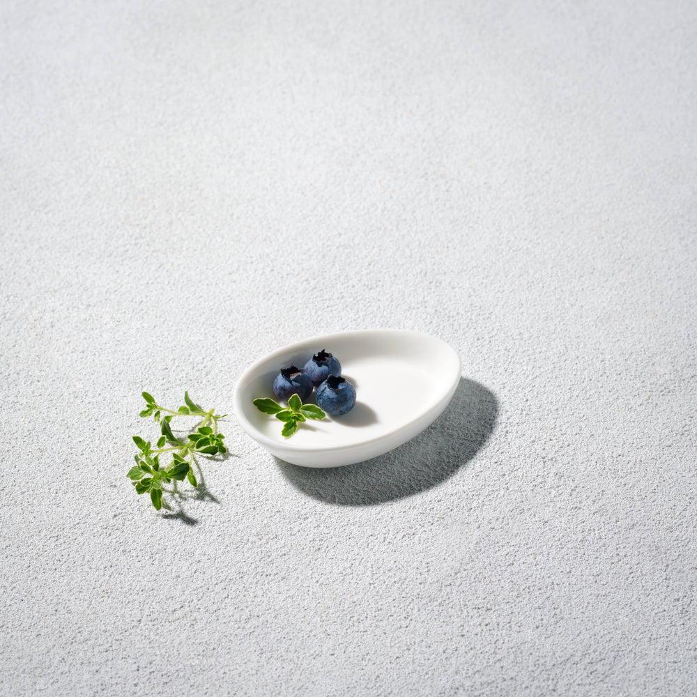 Vikko - Lightning, Oval Sauce Dish, White, 3"