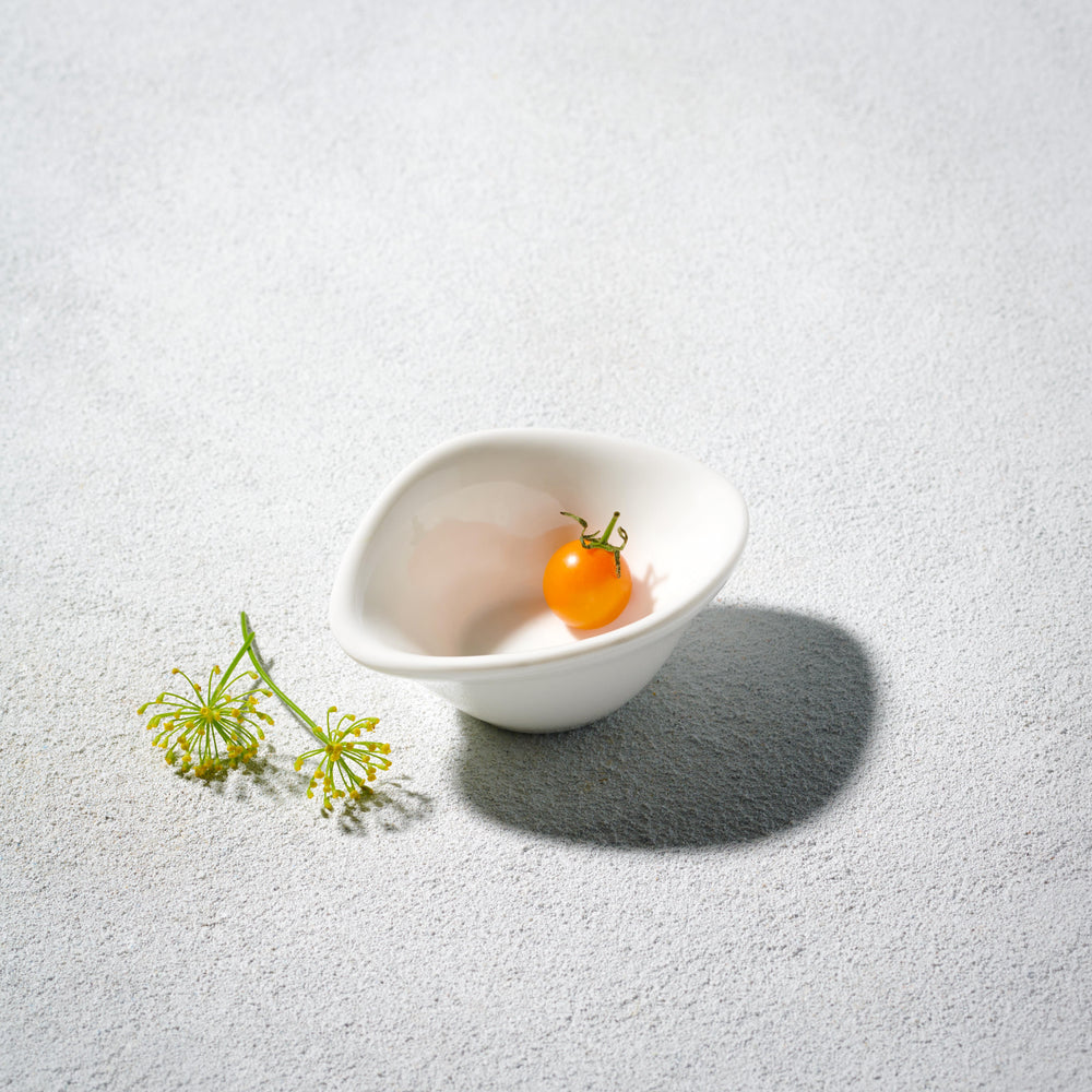 Vikko - Lightning, Diamond Sauce Dish, White, 3.4"
