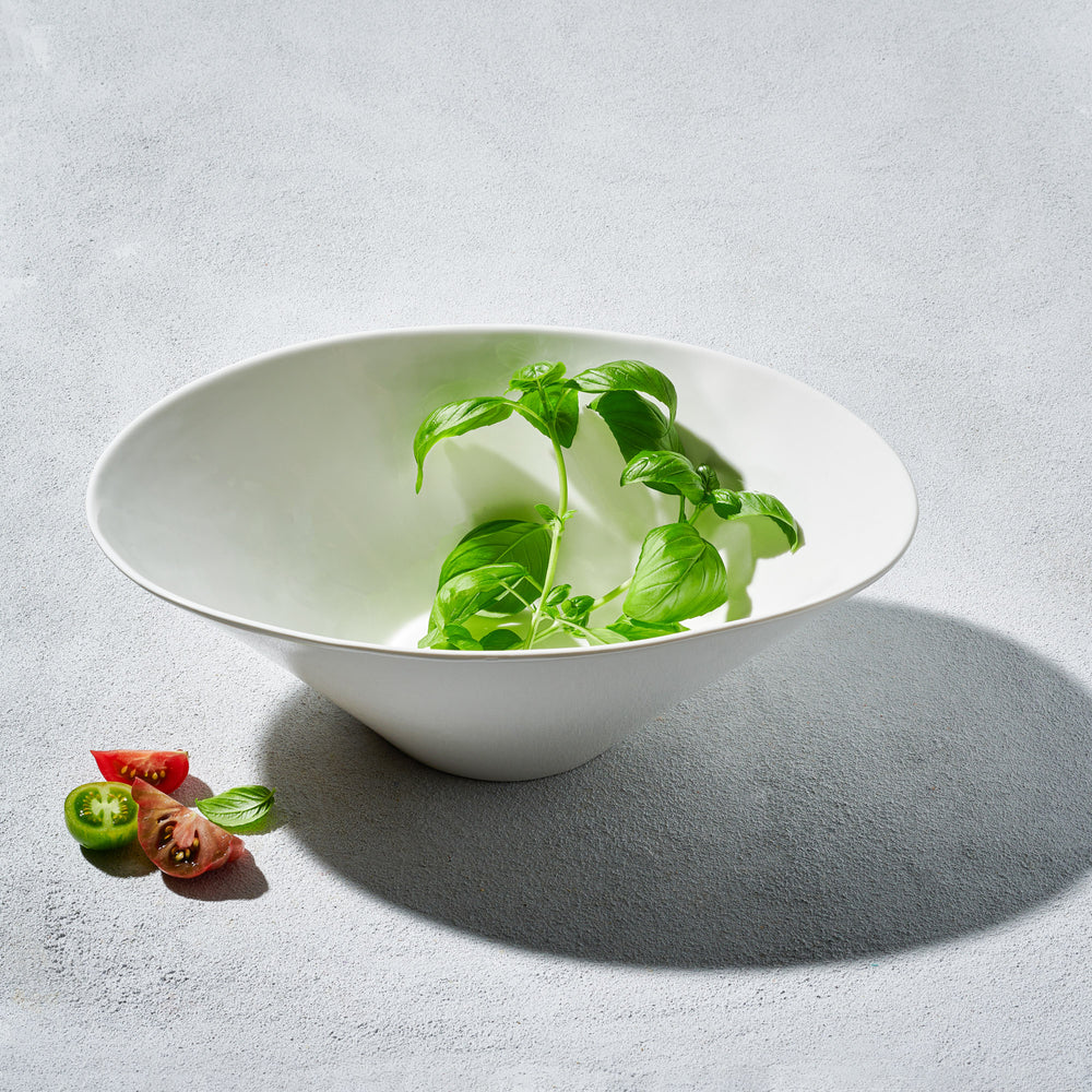 Vikko - Lightning, Oval Spirit Bowl, White, 82 oz