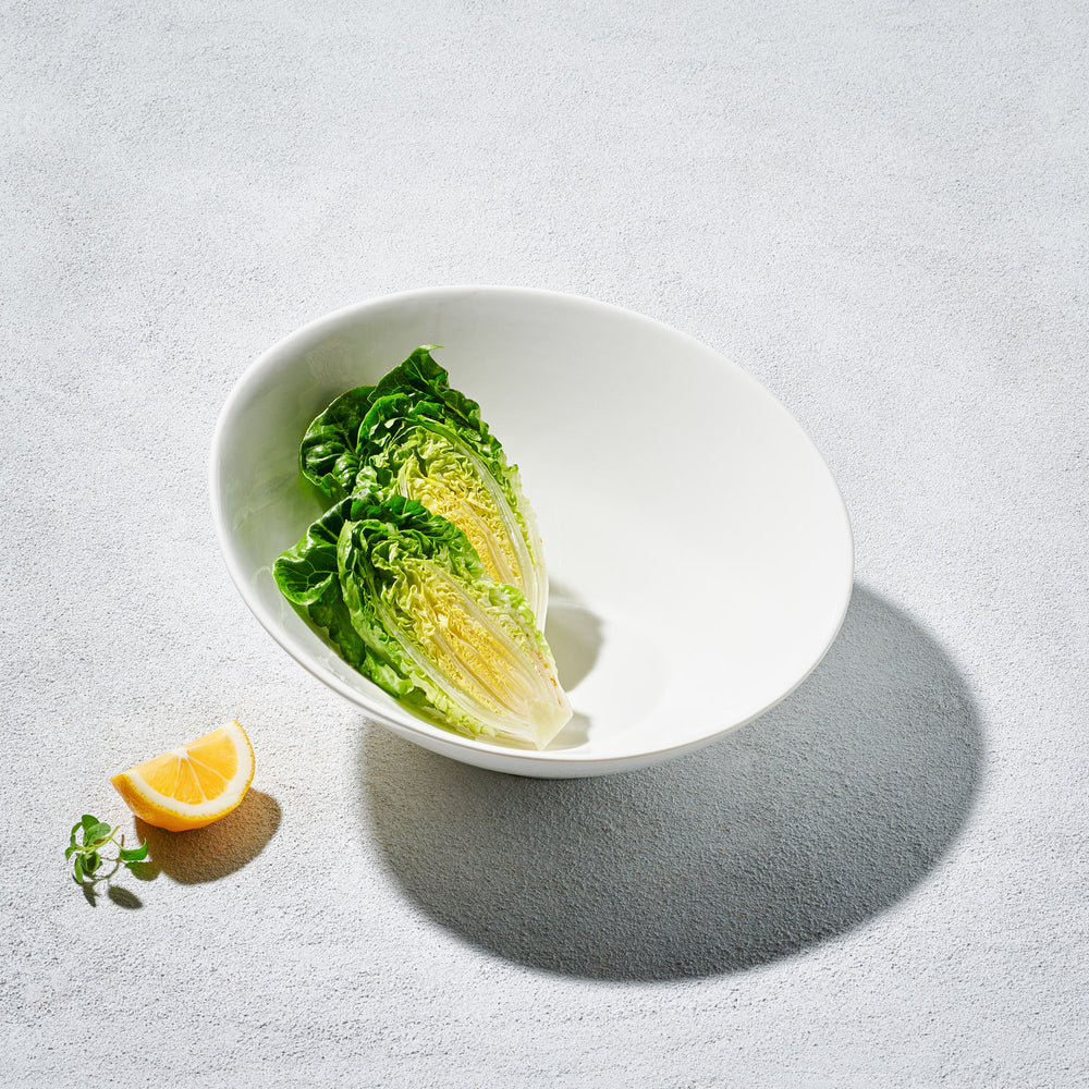 Vikko - Lightning, Slanted Bowl, White, 30.5 oz