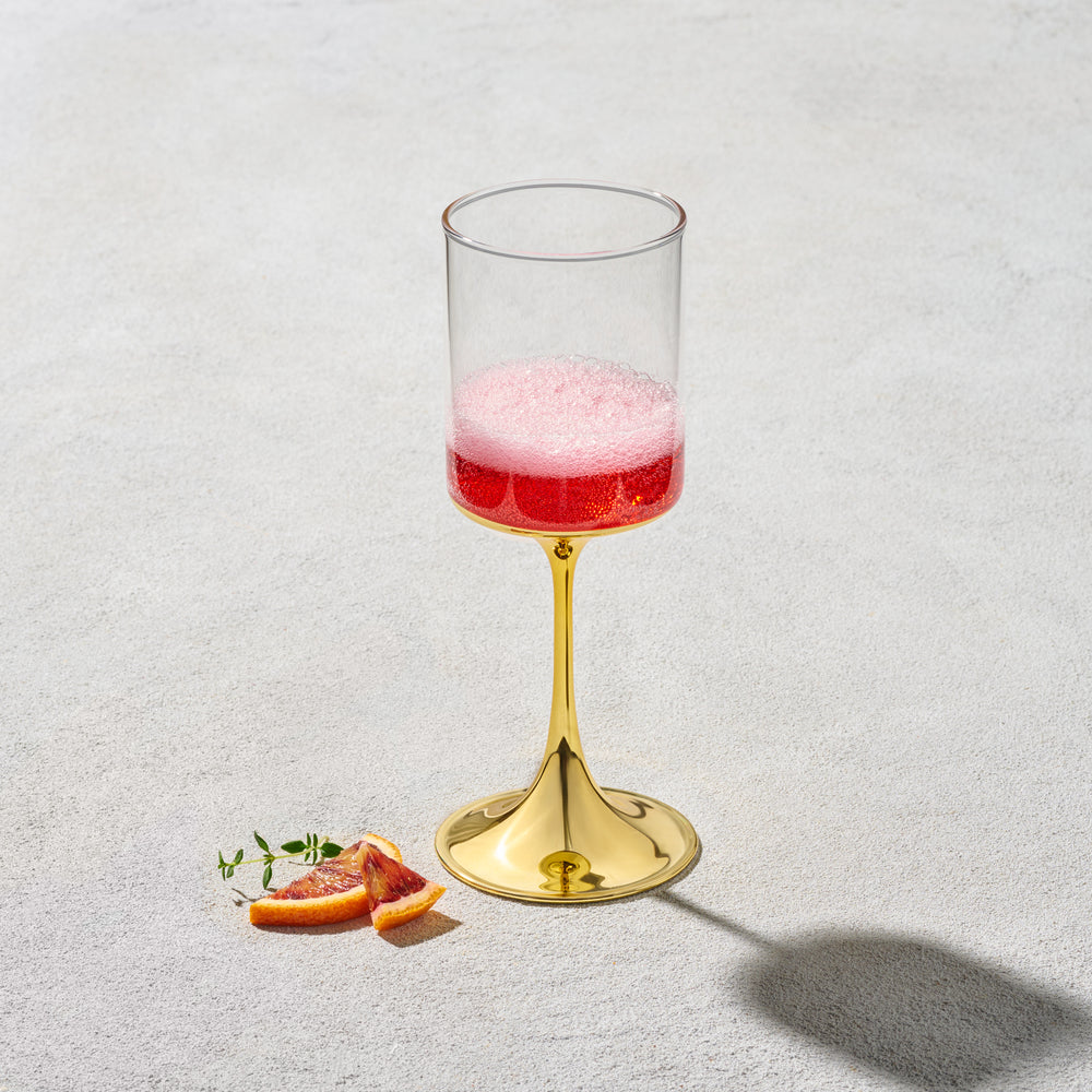 Vikko - Harp, Water Glass, Gold, 14 oz