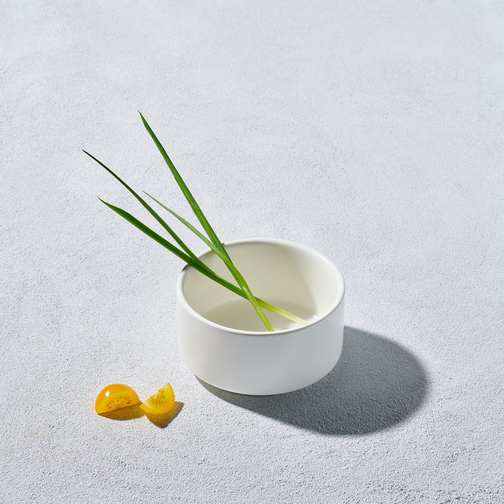 Vikko - Bolt, Round Modern Soup Bowl, Matte White, 22 oz
