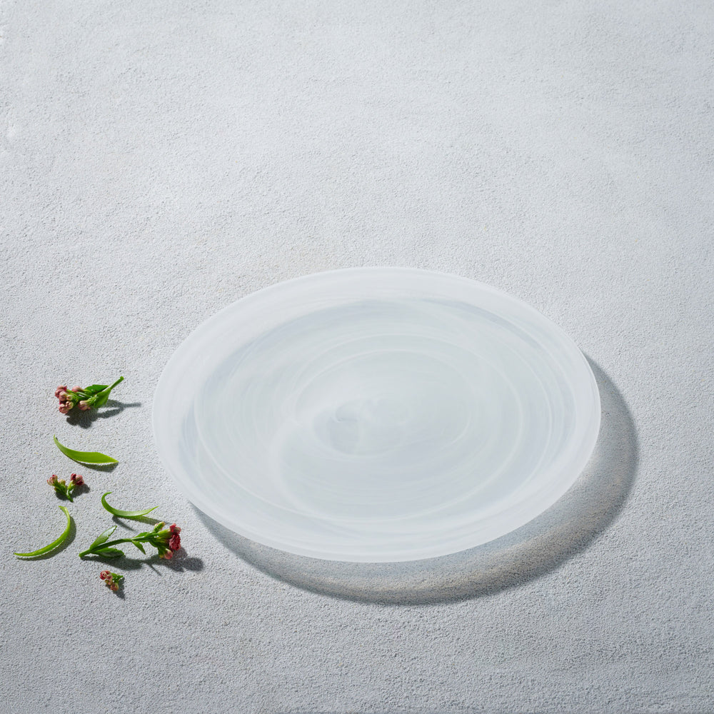 Vikko - Alabaster, Glass Dinner Plate, White, 11"