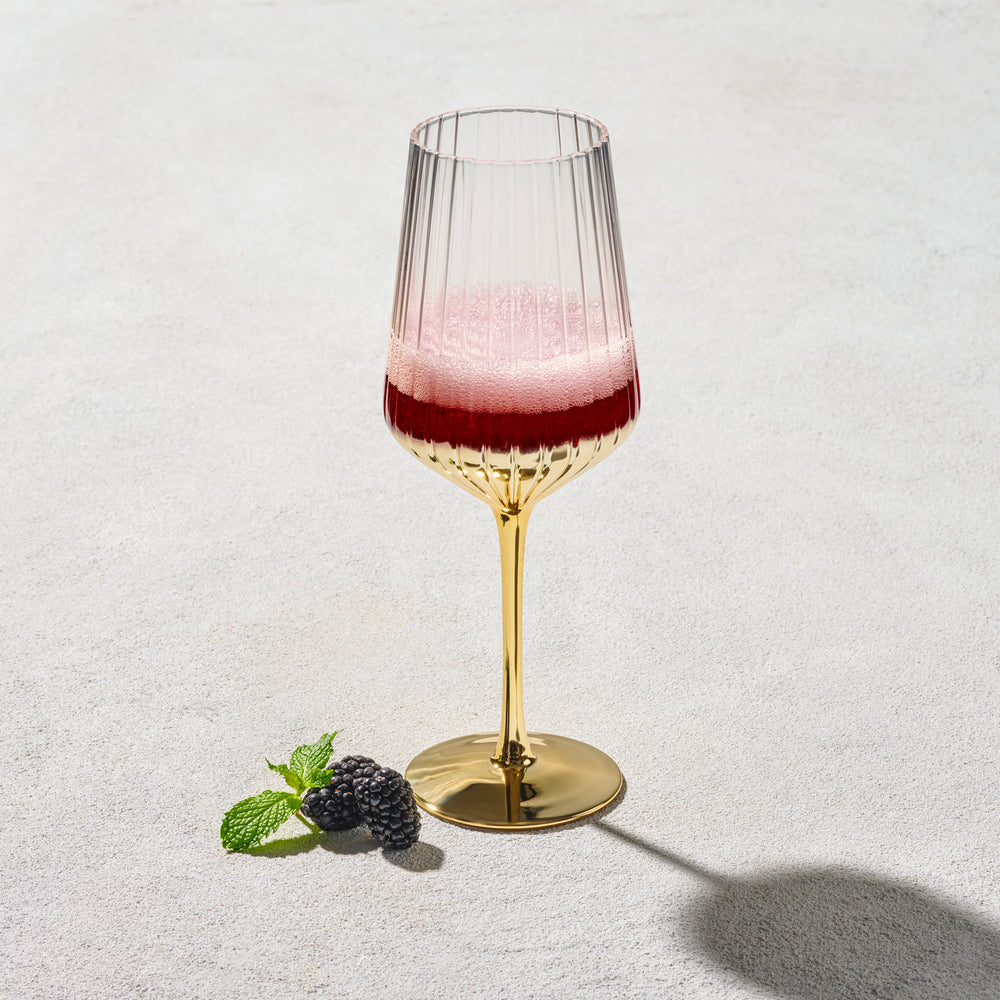 Vikko - Elegant, Water Glass, Gold, 18 oz