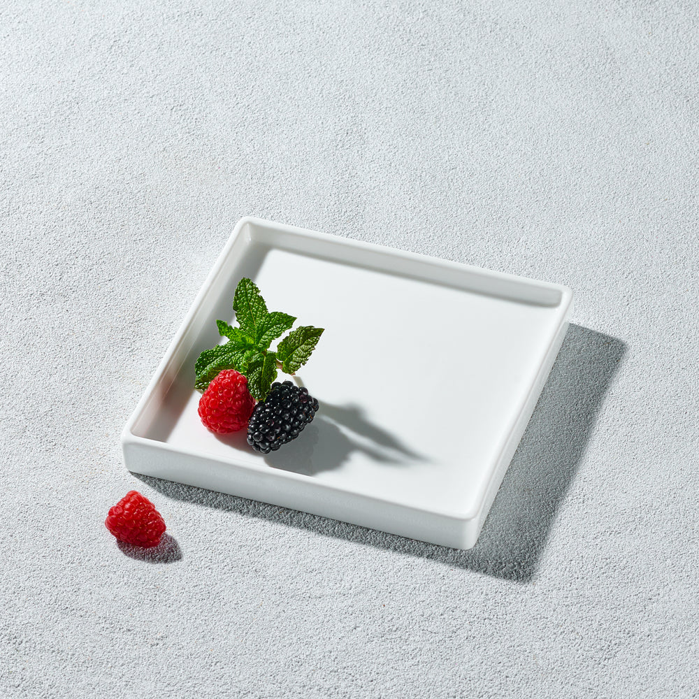 Vikko - Elegant, Square Bread and Butter Plate, White, 6.5"
