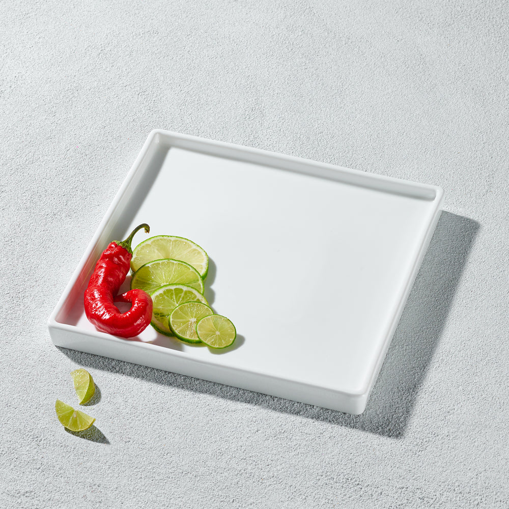 Vikko - Elegant, Square Salad Plate, White, 8.5"