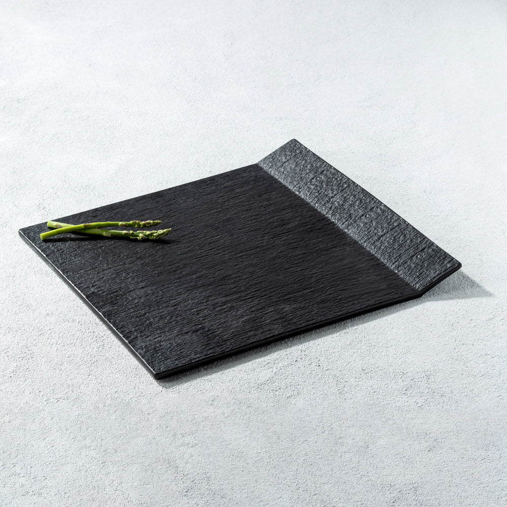 Vikko - Thunder, Lifted Edge, Square Plate, Matte Black, 12.25"
