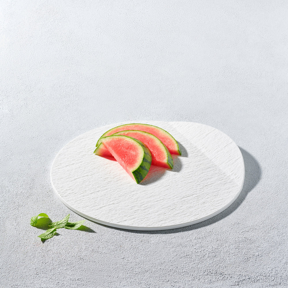 Vikko - Thunder, Lifted Edge, Round Plate, Matte White, 11.25"