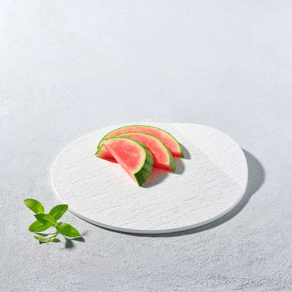 Vikko - Thunder, Lifted Edge, Round Plate, Matte White, 12.25"
