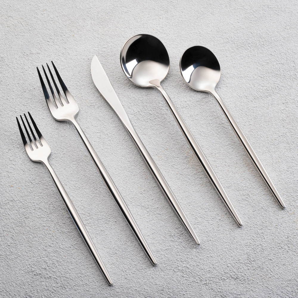 Vikko - Vera, Shiny Silver, 18/10 SS, 20 Pc Flatware Set - Gift Box No Window