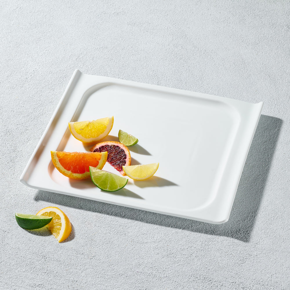 Vikko - Lightning, Square Plate, White, 10.75"